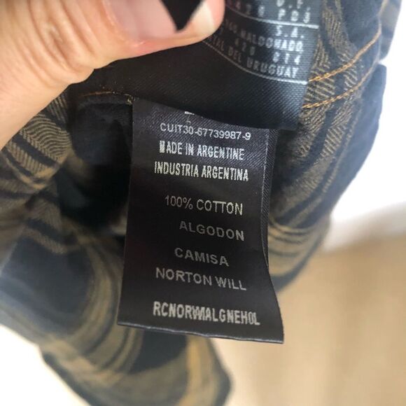 Herencia Argentina button down flannel L, no flaws - Picture 10 of 10